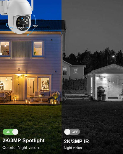 SANSCO 4G LTE Cellular Solar Security Camera, Lifetime Free Unlimited Data, No Monthly Fee, No WiFi Wireless Outdoor Cam, 2K Color Night Vision, 360° PTZ, 2-Way Audio, Built-in SIM, 64G TF Card, TUYA