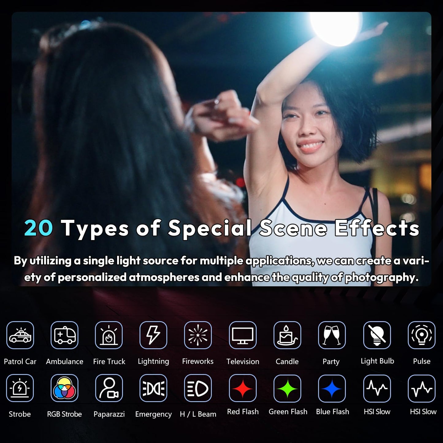 ULANZI 40W Pro RGB Portable LED Video Light w Adapter, 3400mAh Mini COB Continuous Handheld Spotlight, Ulanzi LA03 Quick Adjustment Handheld Light Stand Grip with 1/4" Screw for COB Light