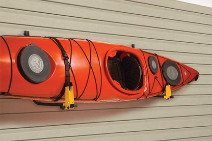 Suspenz Deluxe Kayak Canoe SUP Storage Rack, Adjustable Wall Hangers/Hooks, Indoor & Outdoor Use, Safety Straps, Stores Boats Up to 125 lbs (11-0111)