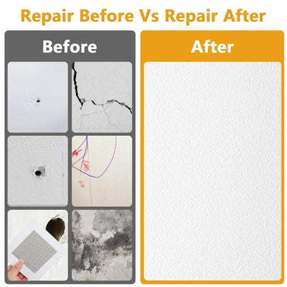 KURUI Drywall Repair Kit - 8.8oz Spackle Paste with Scraper & Sandpaper Sheets | Easy Home Repair Solution