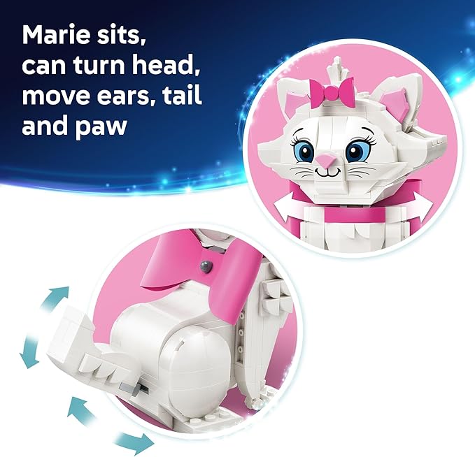 LEGO Disney The Aristocats Adorable Marie Toy Building Set - Bedroom or Desk Decor for Girls &amp Boys Ages 7+ - Disney Gifts for Birthdays - 43286