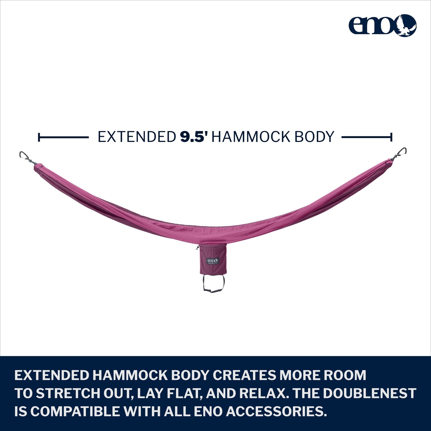 ENO Bundle, Includes the SingleNest Hammock & Atlas Suspension System, Lightweight, Durable Hammock with Straps for Camping, Hiking & Travel, Plum/Berry