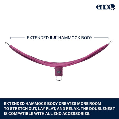 ENO Bundle, Includes the SingleNest Hammock & Atlas Suspension System, Lightweight, Durable Hammock with Straps for Camping, Hiking & Travel, Plum/Berry