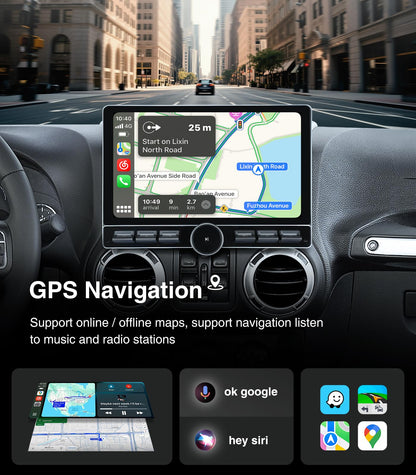 Car Stereo Radio Replacement Upgrade for Jeep Wrangler JK 2007-2018 Dodge Ram 1500 2500 2009-2012 Compass Grand Cherokee Wireless CarPlay Android Auto GPS Navigation Touchscreen Head Unit (6G+64G)
