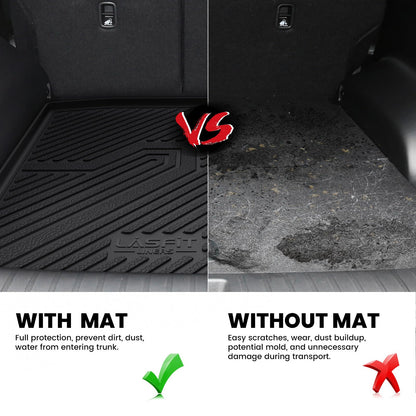 LASFIT Cargo Mat for Honda CR-V 2017-2022 (Tray in Lower Position), Custom Fit Trunk Mat, Raised Edge All Weather Protection, Kid & Pet Friendly, Easy Clean for Family Use, Black (Not for Hybrid)