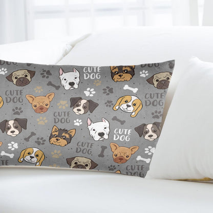 Pillow Cases Pillow Covers Standard Size Cute Dog Pillow case Pillow Protector, Soft,with Zipper Pillow case 20"x30"