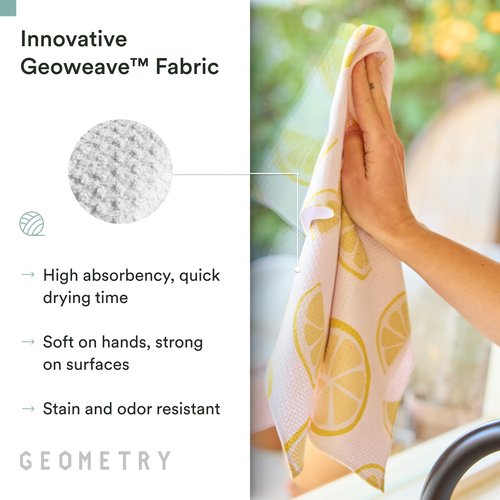 GEOMETRY Spring Kitchen Towels - Quick Dry Microfiber Cloth Spring & Summer Dish Towels for Kitchen Drying - Premium Quick Dry Towel - Flutter Bloom, 18" x 30" - 2-Pack