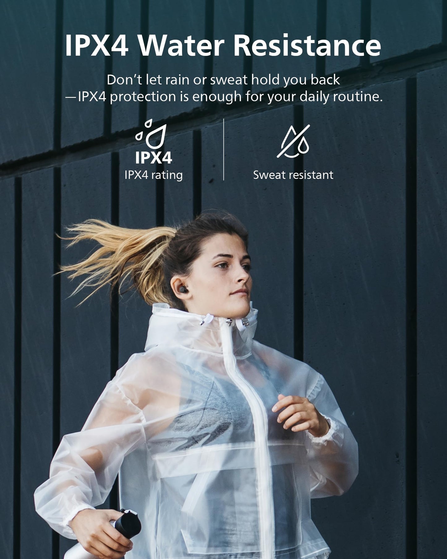 Philips TAT1219 True Wireless Bluetooth Earbuds - 18 Hours Play Time, Dynamic Bass, Clear Calls, IPX4 Water Resistant, Black