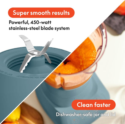 Bella 10-Speed Countertop Blender - Slim Flip & Store Design, 48oz Capacity, Dishwasher Safe, Stainless Steel Blade