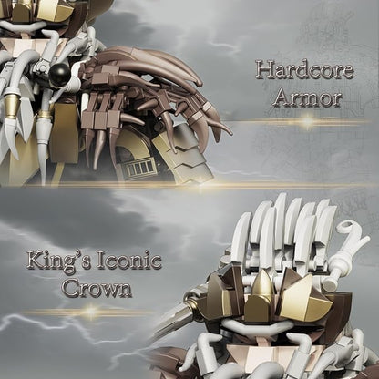 HIGH GODO Dwarf King Mech Building Blocks Set for Adults Robot Model Building Kit with Hammer Weapons 1238 Pieces Creative Collectible Gift for Teens 14+
