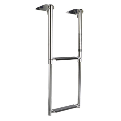 Seachoice Top Mount Telescoping Ladder for Universal Swim Platform, Stainless Steel Tubing, 2 Step, Ladder Only