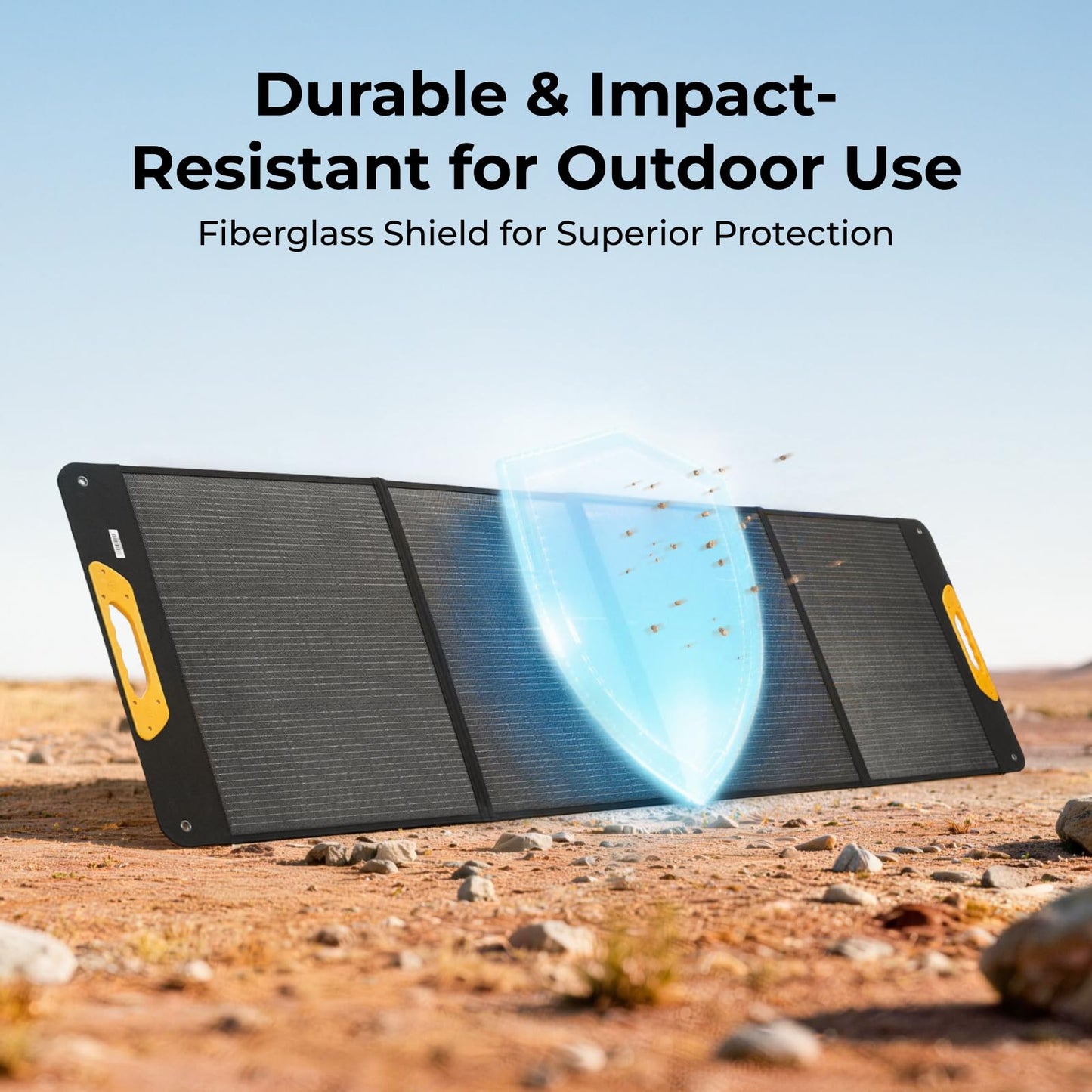 BougeRV 200W Portable Solar Panel, Fiberglass Solar Charger, Up to 25% Conversion Hight Efficiency, N-Type Foldable Solar Panel, IP65 Water Resistant for Camping, RV, Van, Boat, Hiking & Off-Grid Use