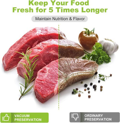 Bonsenkitchen Vacuum Sealer Bags - 11” x 150’ Rolls with Cutter | BPA-Free, Ideal for Meal Prep & Sous Vide Cooking
