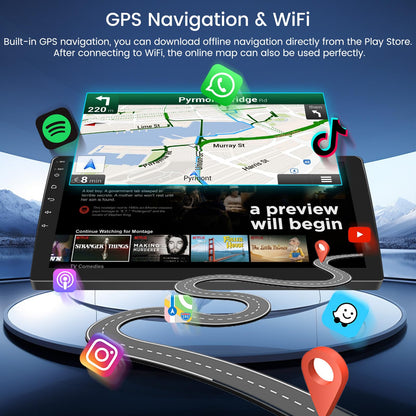 Car Radio for Jeep Compass Patriot 2007 2008 2009: 2G+64G Car Stereo with Wireless Carplay Android Auto, 10.1 inch Touch Screen with Bluetooth Upgrade for Compass Patrio with GPS WiFi SWC FM RDS DSP