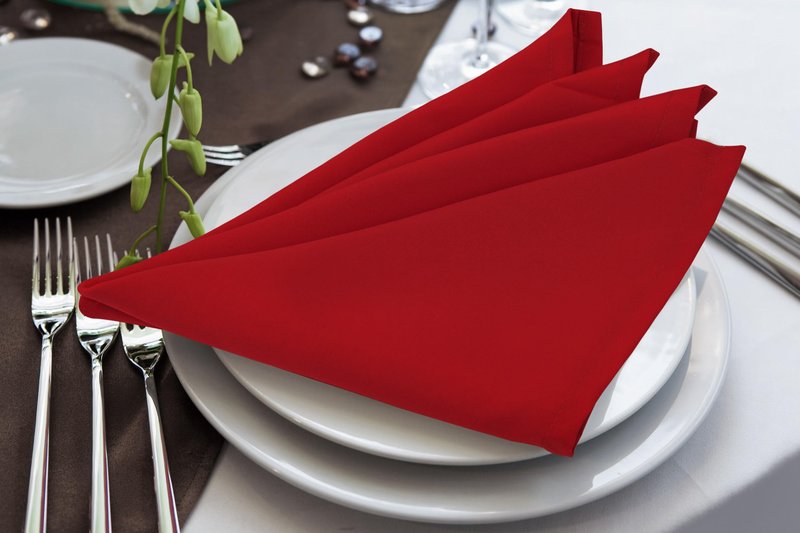 Utopia Home Red Cloth Napkins (144 Pack, 20x20 Inches), Ideal Dinner Napkins for Party, Wedding and Lunch/Dinner