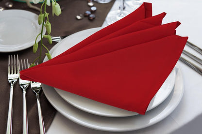 Utopia Home Red Cloth Napkins (144 Pack, 20x20 Inches), Ideal Dinner Napkins for Party, Wedding and Lunch/Dinner