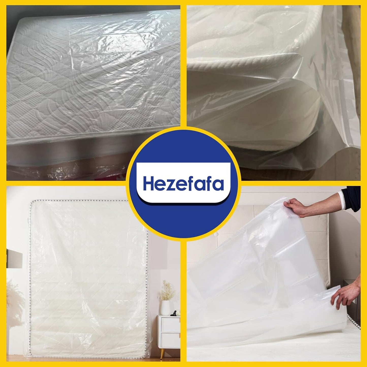Queen Size Mattress Bag - Heavy-Duty Plastic Protector for Moving | 1PK Mattress Cover