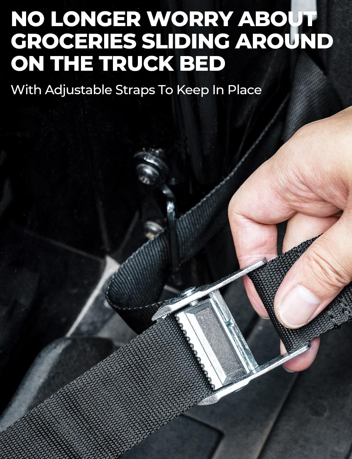 ISSYAUTO Full Size Truck Bed Cargo Box Organizer for Pickup, Waterproof Truck Bed Cargo Bag, Storage Organizer Carrier Accessories for Groceries, Golf, Easily Slide in and Out, Easy Access