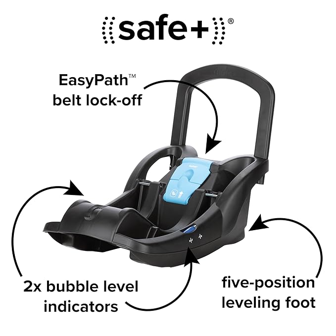 Diono LiteClik30 R and RX SafePlus Base Stay-in-Car Base for Second Vehicle Compatible with LiteClik30 R and RX SafePlus Car Seats Features Steel Anti-Rebound Bar (Black)