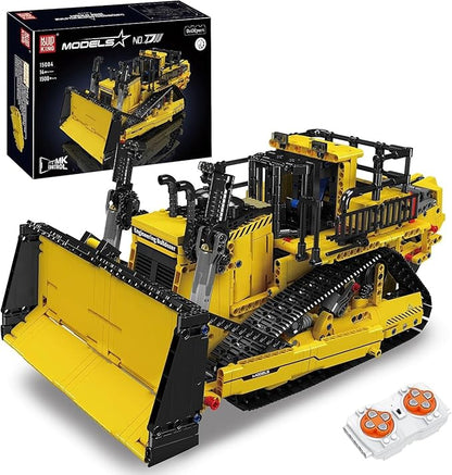 Mould King RC Bulldozer Toys Building Sets Construction Vehicles Dozer Model with Remote Control 15084 STEM Project Building Kits for Adults Aged 14+ (1508 Pieces)