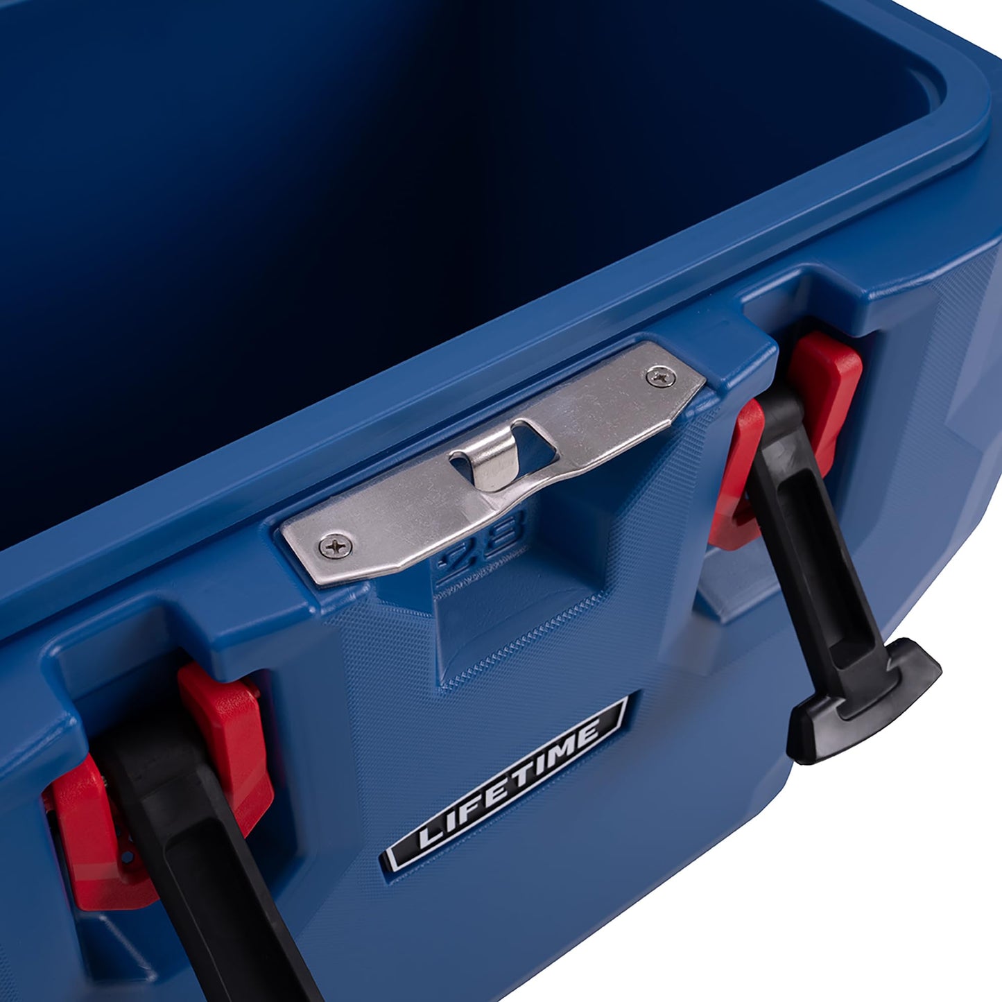 Lifetime 28 Quart Hard Cooler, Red, White & Blue, Patriotic Edition, Bear-Resistant, 5-Day Ice Retention, with Bottle Opener