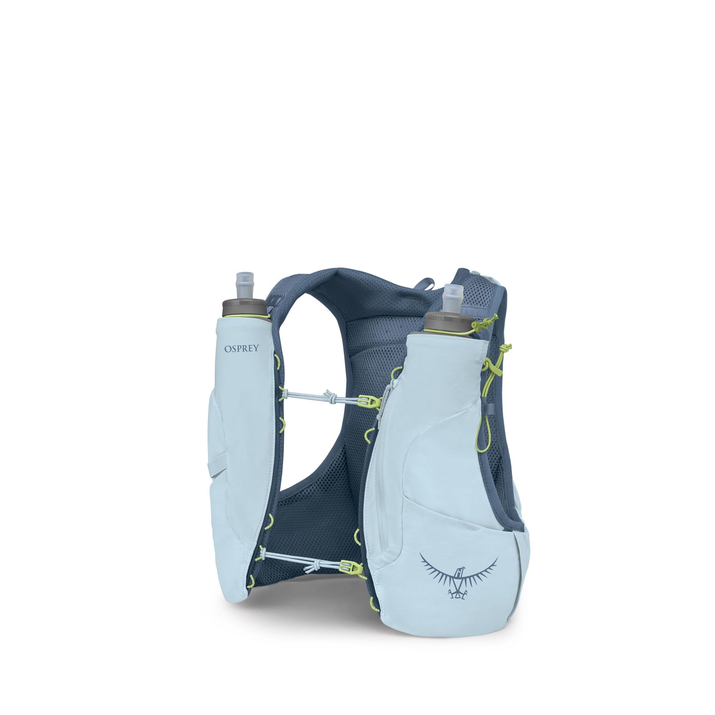 Osprey Dyna 1.5L Women's Running Hydration Vest with Hydraulics Soft Flasks - Adjustable Water Pack with Pockets, Dawn Blue, Large
