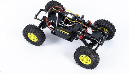 HOBBYPLUS Helidirect 1/18 RC Crawler - CR18P PRO Brushless Juice Up 4x4 RTR w HBW Electronics 2.4GHz 4CH TX 3S Lipo Battery - Remote Control Car 1/18 RC Rock Crawler 4WD Off-Road for Adults - Yellow