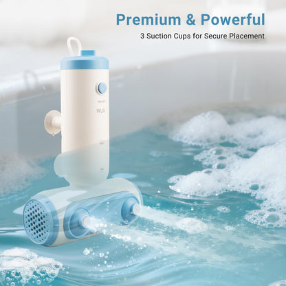 Portable Jet Spa for Bathtub - Electric Bath Jets for Tub with Dual Hydro Massage Nozzles & Soothing Bubbles, Adjustable Whirlpool Effect for Relaxing Home Spa Experience Freestanding (blue and white)