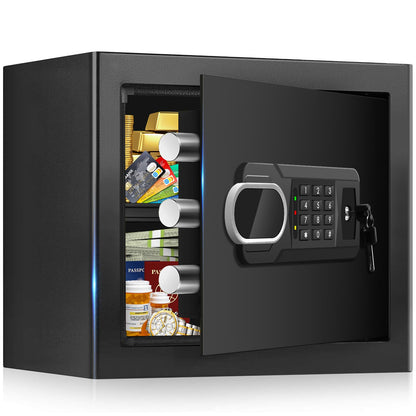 1.8 CUFT Fire Proof Safe for Home Documents, Steel Security Fireproof Safe with Programmable Keypad, Removable shelf and Spare Keys, Home Safes Water and Fireproof for Money Medicine and Valuables