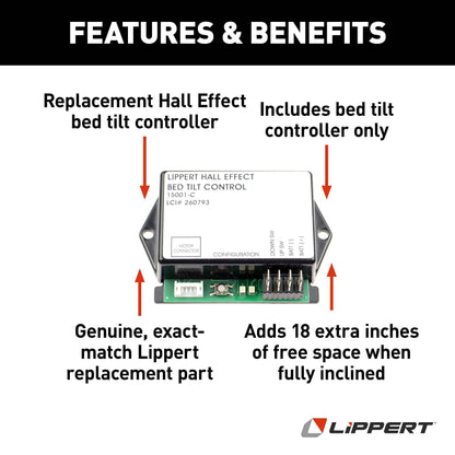 Lippert Hall Effect Replacement RV Bed Tilt Controller Module for 5th Wheel Campers, Travel Trailers, Fits Schwintek Systems, Exact-Match Component - 260793