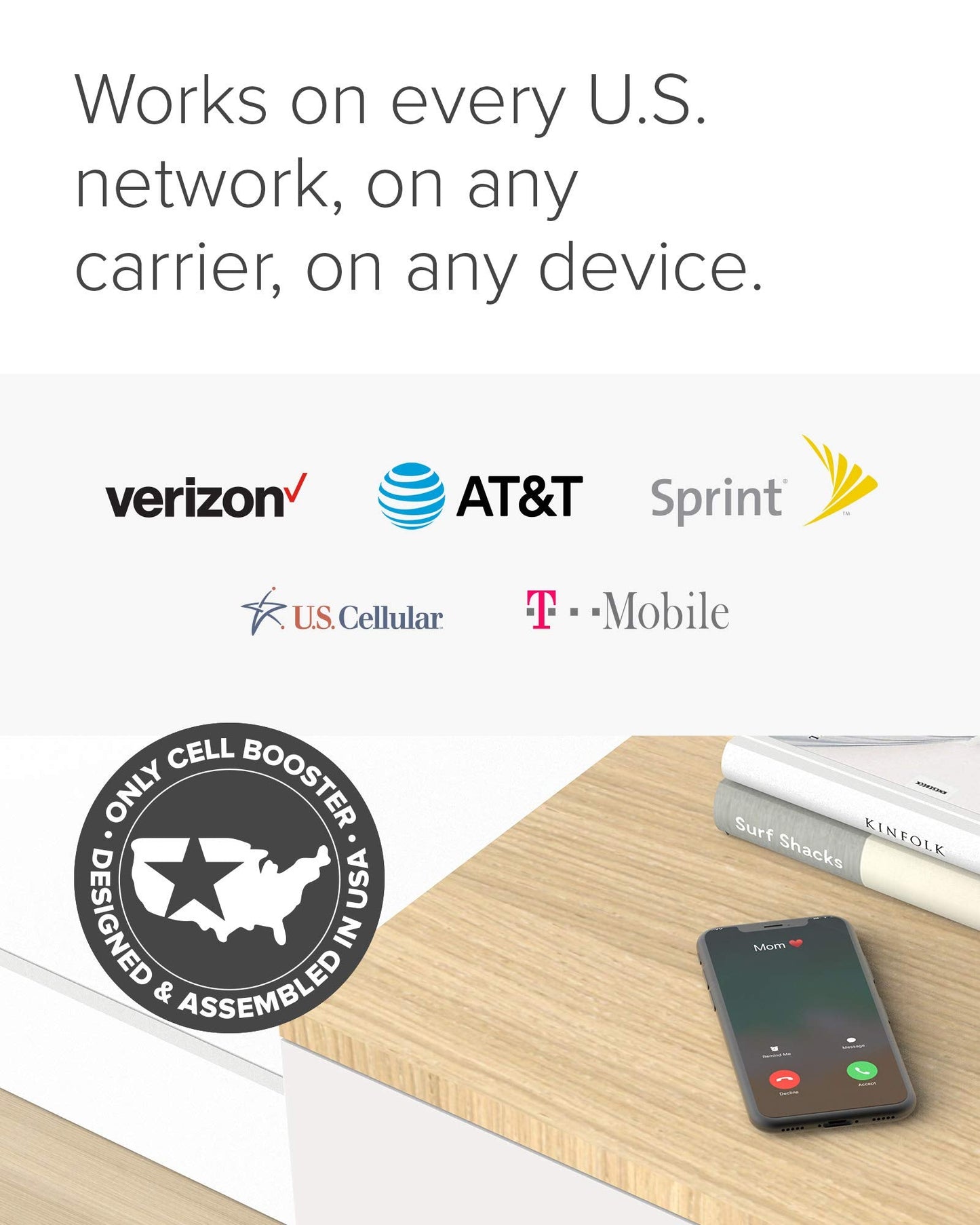 weBoost Home Studio - Cell Phone Signal Booster | Boosts 4G LTE & 5G for all U.S. & Canadian Networks - Verizon, AT&T, T-Mobile & more | Made in the U.S. | FCC Approved (model 470166)