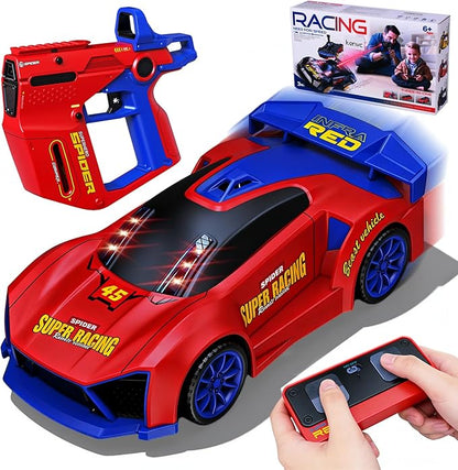 3 IN 1 Remote Control Car with Infrared Gun 1: 24 Parent-Child Drift RC Car 2.4GHz Stunt Toys with Shooting Game 2 Rechargeable Charge Battery Birthday Gifts for Kids Boys Girls Age 6-12 (Red)