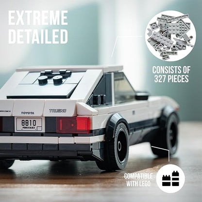 dOMOb Toyota AE86 Trueno Car Building Kit – 327 pcs Building Blocks Set w/Container Display Box – Modular Scale 1:32 Model – Bricks Toy for Kids &amp Adults 8+ – for Boys Hobbyist Collector