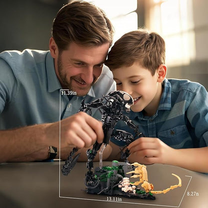 Xenomorph Building Set MOC Alien Action Figure Kit Compatible with Lego Horror Sci - Fi Collectible Model Figure &amp Detailed Base for Adults Kids Birthday for Movie Fans Aged 8+ 958PCS