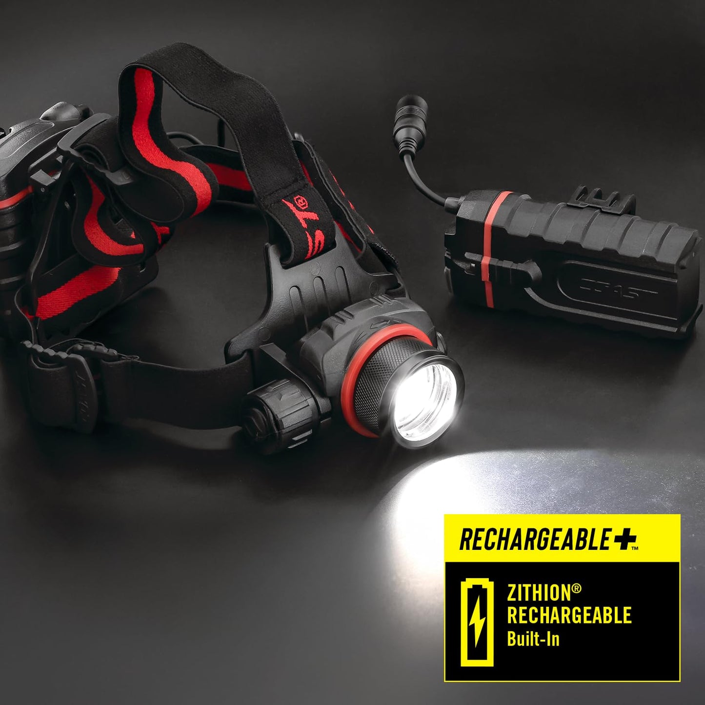 COAST HL8R 2000 Lumen Rechargeable PURE BEAM Focusing LED Headlamp, Black