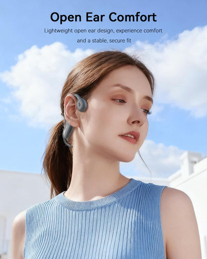 SANOTO Bone Conduction Headphones Bluetooth Open Ear Headphones with Mic, Lightweight Bone Conduction Earbuds IPX5 Waterproof Sport Wireless Earphones for Running Cycling Workout