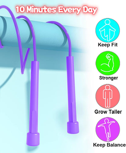 Jump Rope for Kids, 6 Pack Length Adjustable Lightweight Kids Skipping Rope for Children, Students, Boys and Girls Outdoor Sports, Fitness Exercise, Keeping Fit, Workout