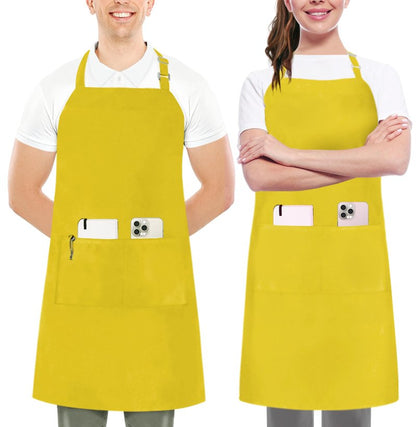 Utopia Kitchen 2 Pack Bib Apron, Adjustable with 2 Pockets, Water and Oil Resistant, Cooking Kitchen Chef Apron for Women Men