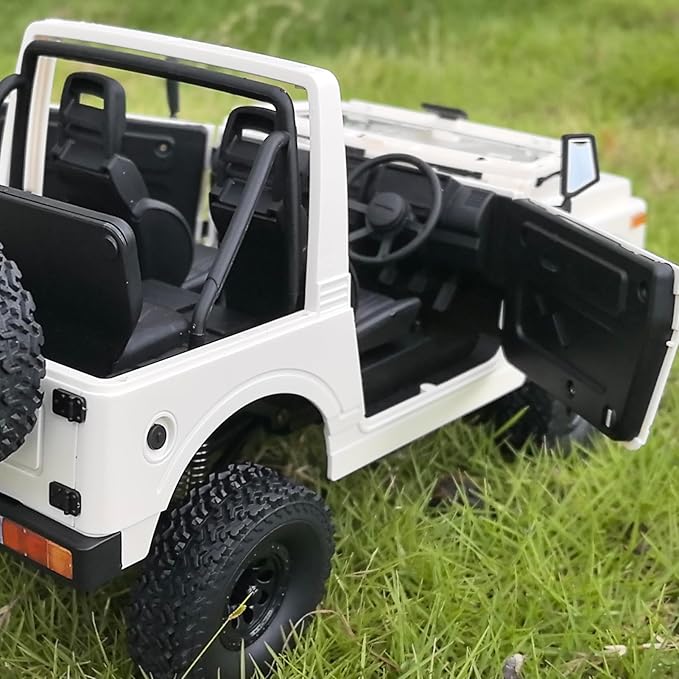 RC Rock Crawler WPL C74-1 RC Truck 1:10 Scale 2.4GHz Remote Control Truck 4WD All Terrain Off-Road RC Crawler with LED Lights and 2 Rechargeble Batteries for Adults