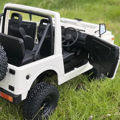 RC Rock Crawler WPL C74-1 RC Truck 1:10 Scale 2.4GHz Remote Control Truck 4WD All Terrain Off-Road RC Crawler with LED Lights and 2 Rechargeble Batteries for Adults