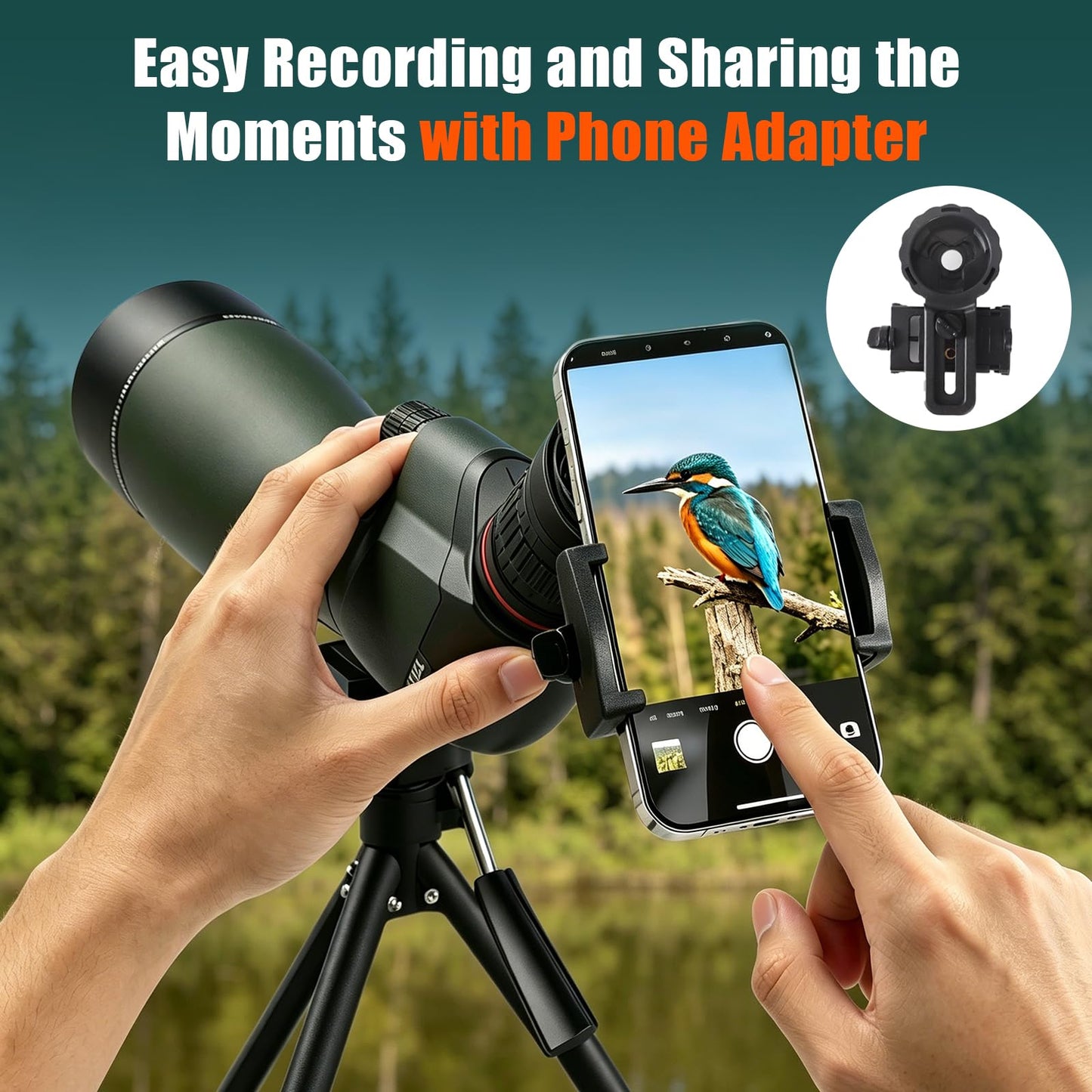 opaita 25-75x80 Spotting Scope for Target Shooting - HD Waterproof Scope for Hunting Bird Watching Wildlife Observation - High Powered Spotter Scope with BAK4 Prism Tripod & Phone Adapter
