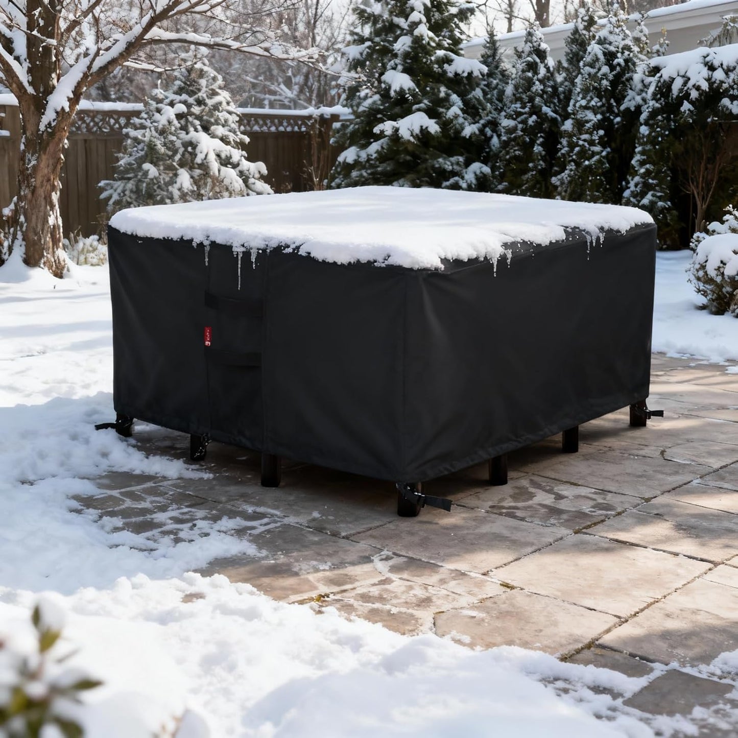 SheeChung Outdoor Furniture Cover - Waterproof Square 74" L x 74" W x 28" H - Durable Patio Protection