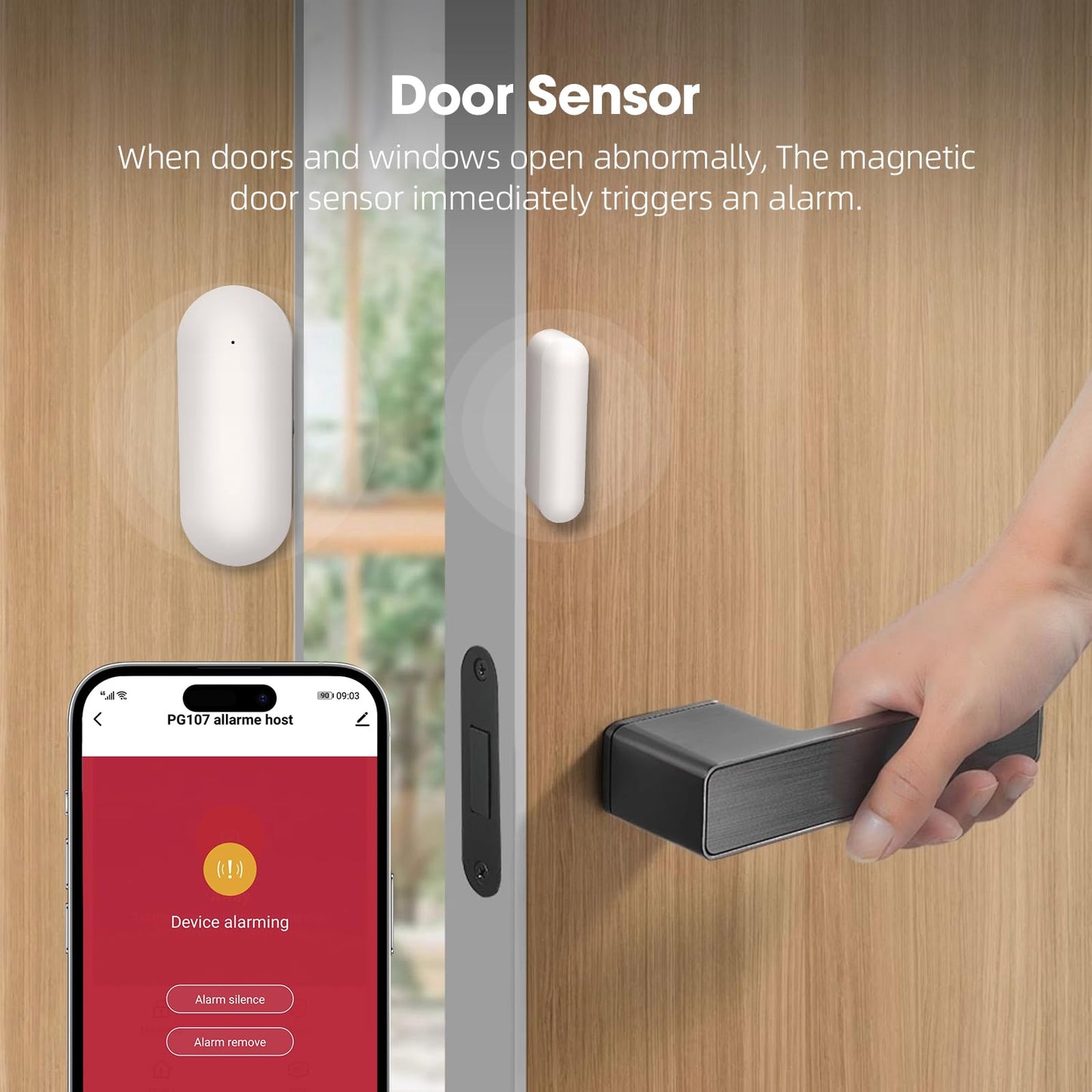 PGST Home Security System, Home Alarm System Wireless Touch Screen Motion Detection, Door and Window Alarms for Home, Wireless Siren, Remotes, Phone App, for Villa Home Apartment