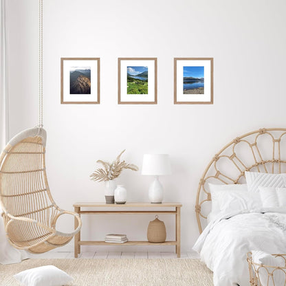 Rustic Brown 8x10 Picture Frame by [Brand Name] - Versatile Wall Hanging & Tabletop Display with 5x7 Mat