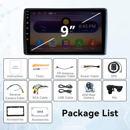 Android 14 Car Stereo Radio Compatible with Ford F150 1997-2003 Expedition 1997-2002 Wireless CarPlay & Android Auto AHD Backup Camera Upgrade 9" Touch Screen GPS WiFi FM Bluetooth 2+64G (Inches, 9)