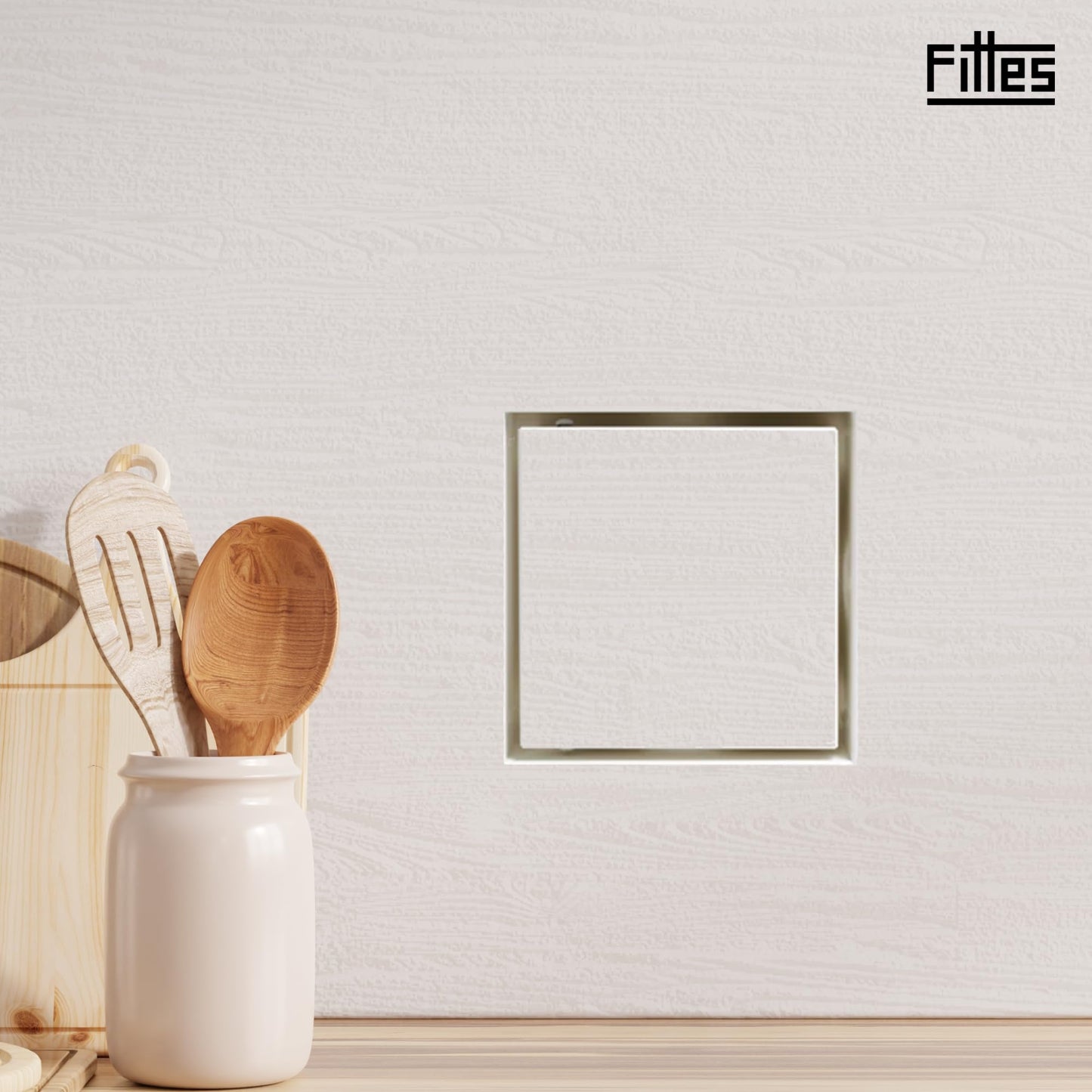 Fittes Flush Drywall No-See Receptacle Mount [Luxe] - 1 Gang - Satin White