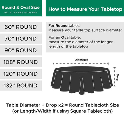 Biscaynebay Textured Fabric Round Christmas Table Cloths 108", Red Water Resistant Folding Table Covers for Dining, Kitchen, Wedding and Parties etc. Machine Washable