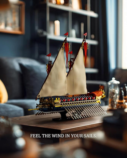 Nifeliz Galley Sailing Ship Building Set for Adults Galleass-Style Flagship Model Set for Display and Collection Ideal Gift for Ship Enthusiasts (1536 PCS NF10338)
