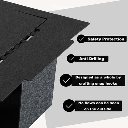 KEREN Center Console Gun Safe Vault Vehicle Safe Vault Compatible with Chevrolet Tahoe/Suburban/GMC Yukon 2021-2026, Fit Electronic Sliding Console, with Biometric Fingerprint Lock with Backup Key.