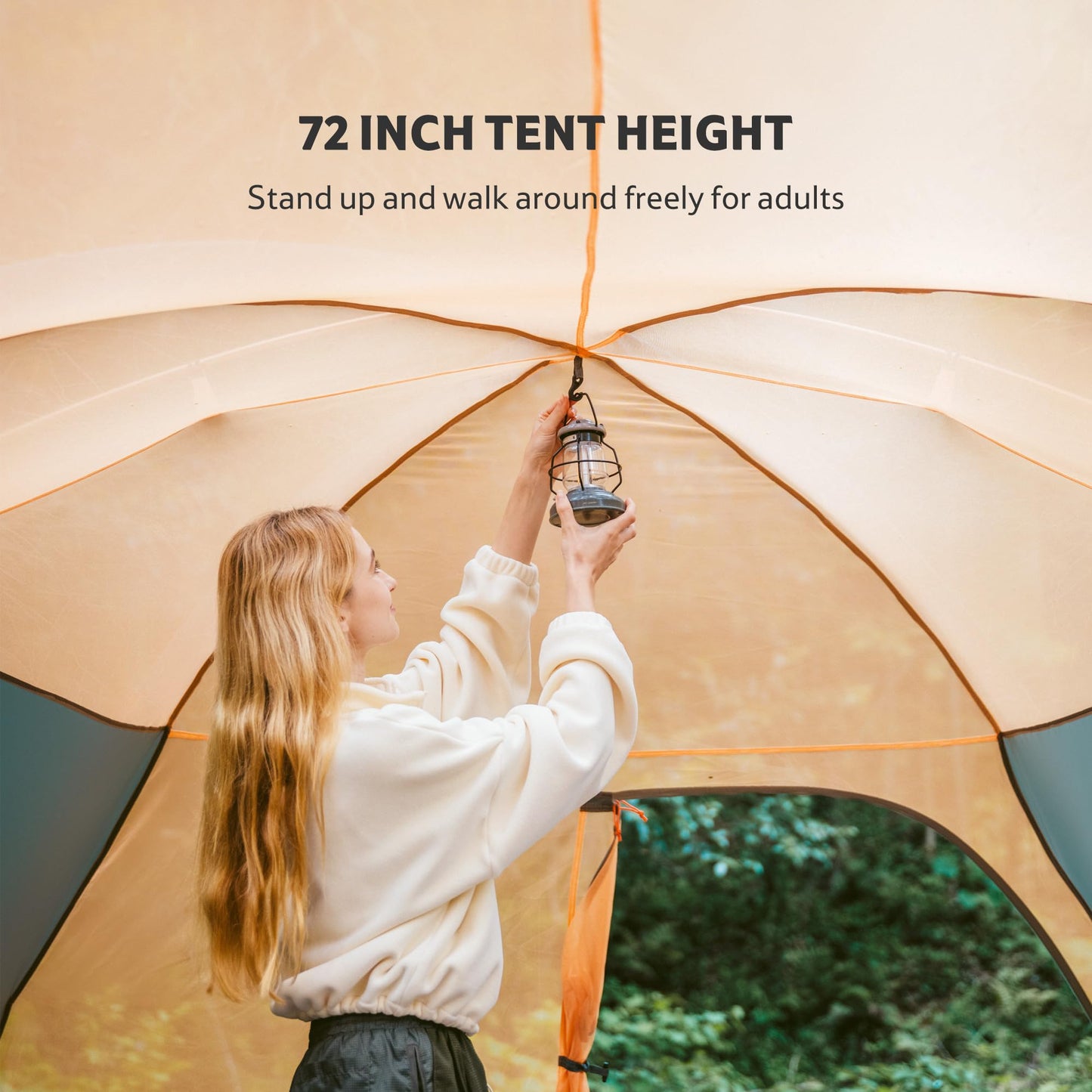 Naturehike KOTA 4/6/8 Person Camping Tent, Double Layer Waterproof 4 Person 6 Person 8 Person Tents for Camping, Large and Tall Family Tent with Vestibules Porch